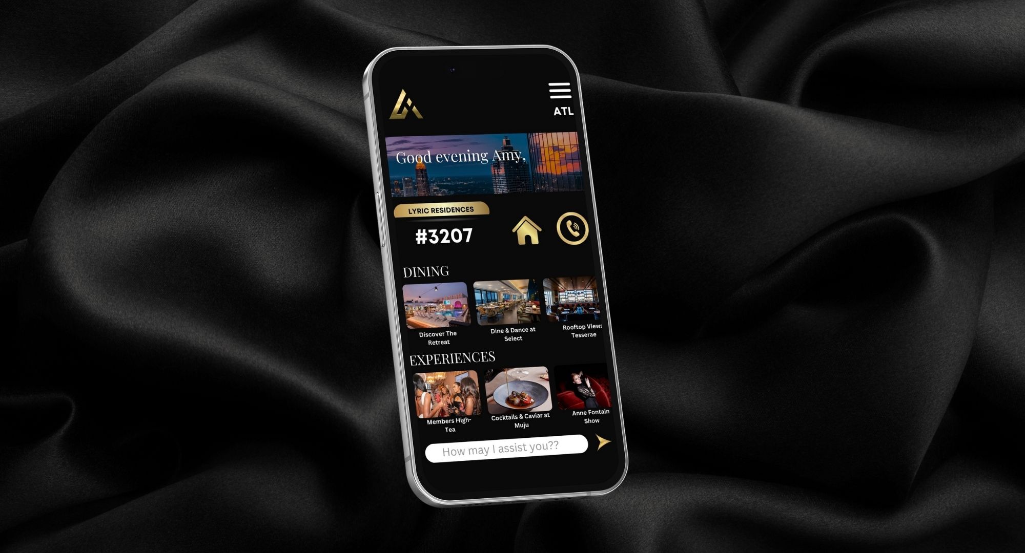 Resident concierge app interface
